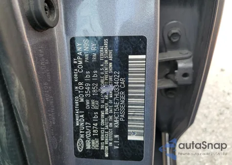 2017 Hyundai Accent Se z USA, uszkodzony, nr VIN KMHCT5AE7HU334022